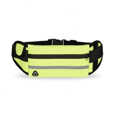 Imagem de Pochete Esportiva Ajustável para Corrida com Cinto Impermeável Porta Celular Ideal para Treino e Academia (Amarelo)