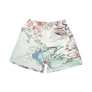 Imagem de Bermudas De Malha Para Academia Masculinas De Verão, Calças Casuais De