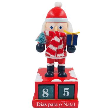 Imagem de Calendário de Mesa Natalino 17cm em Madeira Rio Master