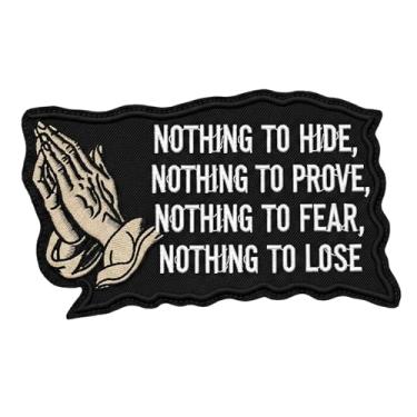 Imagem de Nothing to Hide Prove Fear Lose Patch 10 cm, Nothing Patches Bordado Cool Christian Biker Patches, Presentes de Adoração para Cristãos, Bordado Ferro em Patch para Chapéus, Bolsa, Jeans