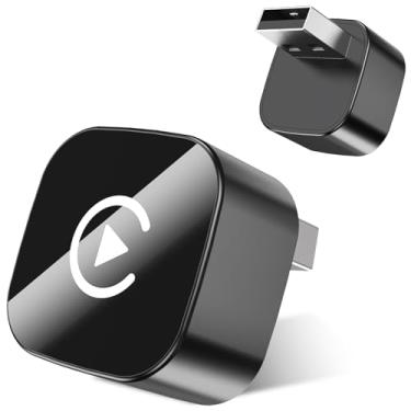 Imagem de WUCOHATI Adaptador de reprodução de carro com design mini USB, versão atualizada 2025, adaptador CarPlay sem fio, converte com fio para sem fio, adequado para dispositivos iPhone e Android, equipado