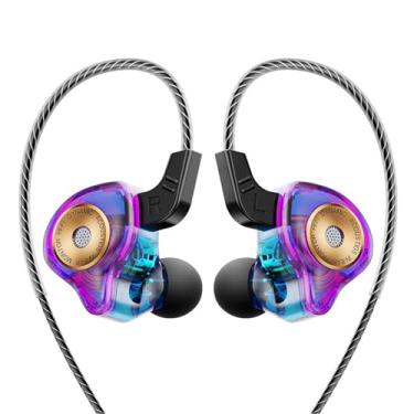 Imagem de Fones de ouvido para jogos com fio, monitores intra-auriculares, fones de ouvido com fio com som de graves profundos, fones de ouvido intra-auriculares HiFi com driver dinâmico de 1DD 10 mm, IEM para