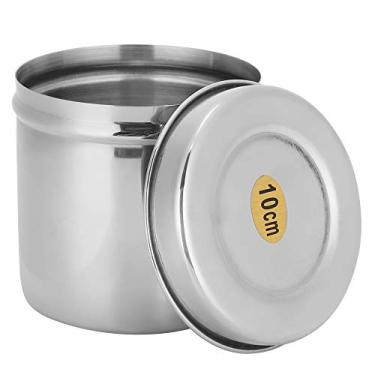 Imagem de Copo de bola de algodão de aço inoxidável, recipiente de pomadas com tampa, para clínicas hospitalares, salão de beleza, centro de saúde