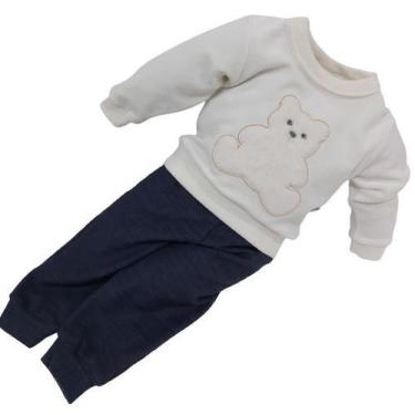 Imagem de Conjunto Bebê Menina Luxo Inverno Blusa Plush + Calça 2814 - CHUQUINHA
