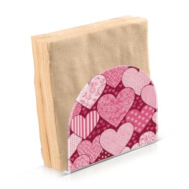 Imagem de Porta-guardanapos rosa para decoração de cozinha de mesa porta-guardanapos de papel acrílico para sala de jantar de tecido, acessórios de férias
