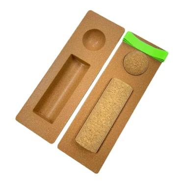 Imagem de Colaxi Prancha de equilíbrio, faixa de resistência para fortalecimento dos pés, prevenção de quedas, bola de massagem, rolo para exercícios de dança, função, Bola de Cortiça