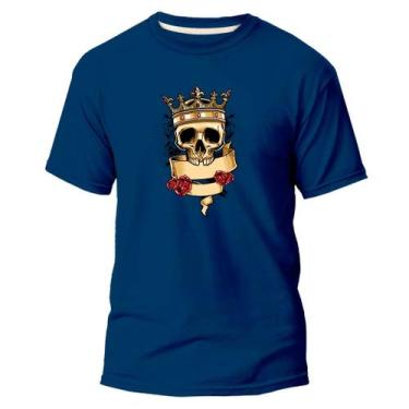 Imagem de Camiseta Básica Algodão Premium Estampa Digital Caveira Rei - Pavesi, 