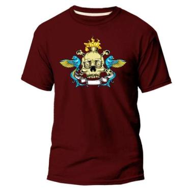 Imagem de  Camiseta Algodão Premium Estampa Digital Caveira Over  - Pavesi, Bord