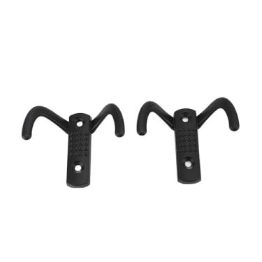 Imagem de Gancho duplo de metal resistente, armazenamento de finalidade, fácil instalação, uso versátil, comporta até 18 kg para casaco, roupão e lenço, toalha, chapéu com parafusos, itens coletados por vários