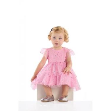 Imagem de Vestido em Tule Forrado para Bebê Quimby-Feminino
