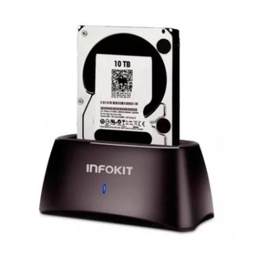 Imagem de Case Para HD Infokit, Dock Station, SATA 3.5 E 2.5, USB 3.0, 5GBPs - ECASE-Z320