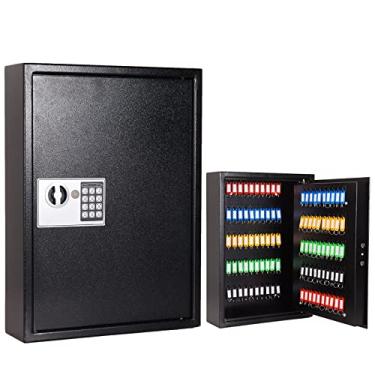 Imagem de Furnishh Porta-chaves digitais de parede, organizador de armário de chaves de metal, porta-chaves eletrônicas, porta-chaves de armazenamento seguro para valets, hotéis, chaves de carro e casa