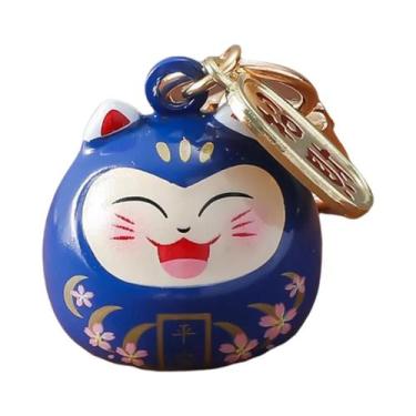 Imagem de Chaveiro De Sino De Água Maneki-neko Sonhador, Amuleto Japonês Omamori