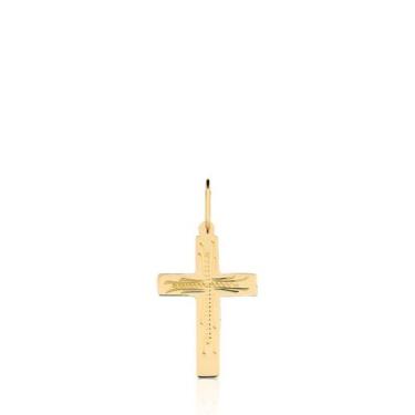 Imagem de Pingente Cruz  Chapa Ouro 10k P25 - MAEHLER, Dourado