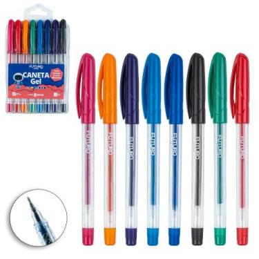 Imagem de Caneta Esferográfica Gel com 8 Cores Futuro Office
