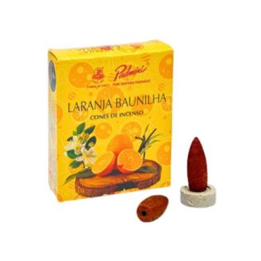 Imagem de Incenso de Cone Laranja e Baunilha - Padmini - 10 Cones com Mini Incen