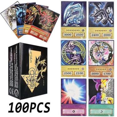 Imagem de Cartões de anime Yu-gi-oh 100 unidades Blue Eyes Dark Magician Exodia 