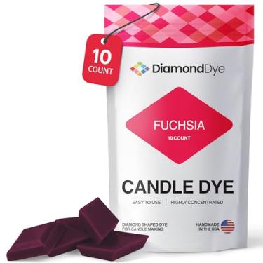 Imagem de Tintura de vela fúcsia – Feito nos EUA – Corantes premium – Altamente concentrado – Cores populares para parafina ou cera de soja – Ótimo para profissionais ou amadores – 10 chips de tinta