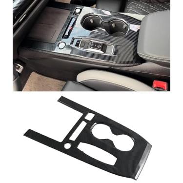 Imagem de Luyhok Acabamento da tampa do painel de mudança de marchas do console central para acessórios de carro Audi A5 estilo fibra de carbono material ABS