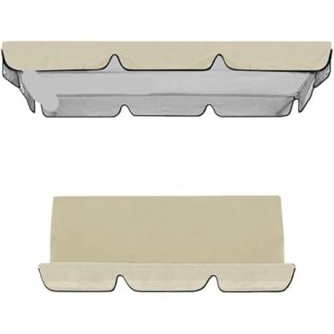 Imagem de Dossel De Substituição Para Assento De Balanço De Pátio, Cobertura De Assento De Substituição, Jardim, Pátio, Cadeira Ao Ar Livre, Toldo, 142 * 120 * 18cm ~/