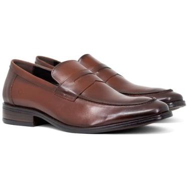 Imagem de Sapato Social Masculino Democrata Metropolitan Moscato Couro Mocassim,