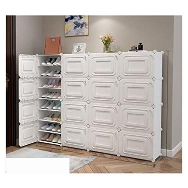Imagem de Sapateira, sapateira, sapateira, várias camadas, guarda-roupa, guarda-roupa modular de plástico, organizador de armazenamento de cubos para pendurar roupas, armário modular para roupas, livro