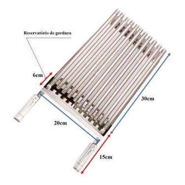 Imagem de Grelha Argentina Parrilha Churrasco 20x30 Cm - INOX430 - Major Birita