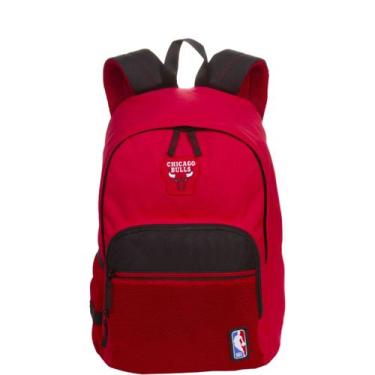 Imagem de Mochila Costas Chicago Bulls NBA Legends Escolar Juvenil, Vermelho