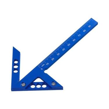 Imagem de Esquadro De Alumínio 45/90 Graus Para Marcenaria, Localizador De Centr