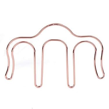 Imagem de CUOFYUNL 2 peças porta página de música clipe de livro acessórios para instrumentos musicais tipo M ferro leve (Ouro rosa)