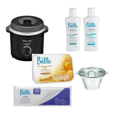 Imagem de Kit Depilação Cera Termocera 400g Refil Panela Elétrica - MegaBell