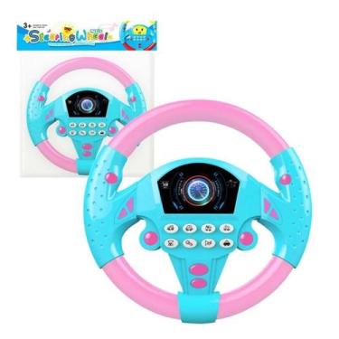 Imagem de Volante De Brinquedo Interativo Com Som/Simulação/Carro (ROSA) - toys