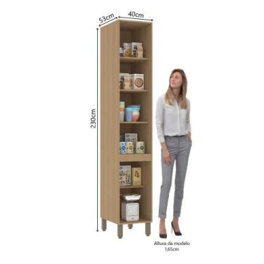 Imagem de Paneleiro Modulado 70cm Simples 2 Portas Slim Luciane, Freijó/Freijó B