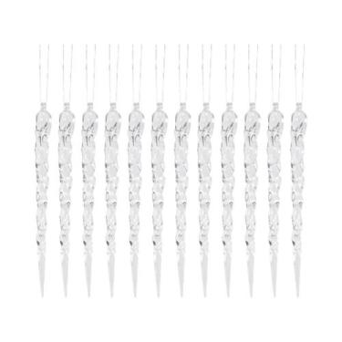 Imagem de Enfeites De Natal Em Forma De Gelo Transparente 12 24 36 48 Peças Deco