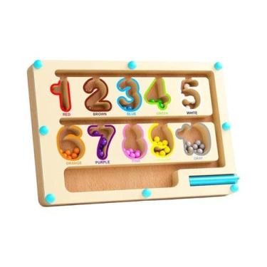 Imagem de Jogo Educativo De Labirinto Magnético De Classificação De Cores Em Mad