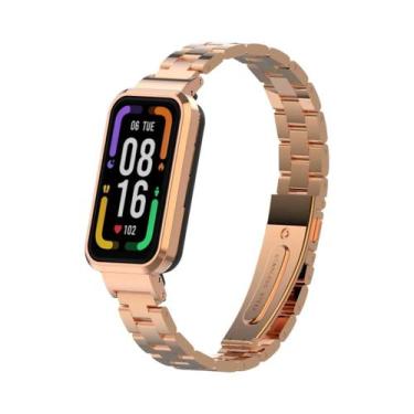 Imagem de Pulseira De Metal Redmi Smart Band pro Com Integração De Estojo Protet