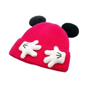 Imagem de Gorro De Lã Quente De Inverno Para Crianças Com Orelhas De Rato, Boné 