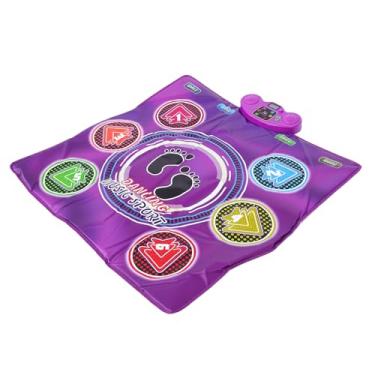 Imagem de Luocute Brinquedos de Tapete de Dança, Tapete de Dança Eletrônico Com 6 Botões de Iluminação 6 Modos de Jogo Sem Fio 5.3 Fundo Antiderrapante, para Crianças de 3 a 12 Anos de Idade,
