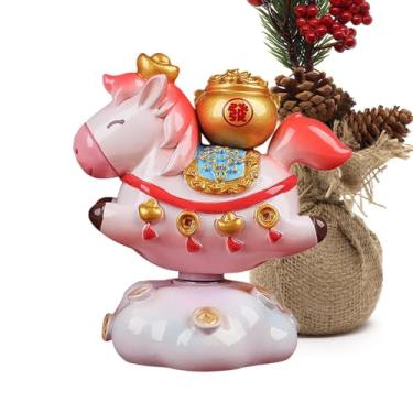 Imagem de Decoração de cavalo | Estatuetas chinesas de resina, estátuas de animais fofas do ano lunar, para mesa de escritório, janela, quarto, cozinha, banheiro, prateleira, entrada, lojas, férias, ano novo