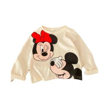 Imagem de Camiseta Disney De Manga Comprida Para Meninas, Blusa Moderna De Prima