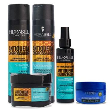 Imagem de Combo Antiqueda Engrossador Pequeno Hidrabell Com Hidratante Facial Le