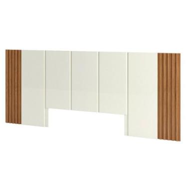 Imagem de Cabeceira Casal 270cm TW184 Dalla Costa, Off White/Freijo