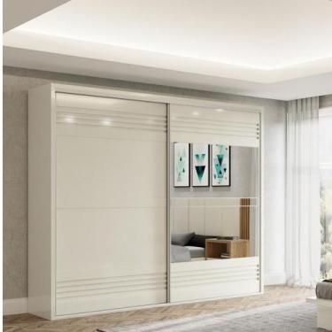 Imagem de Guarda Roupa Casal Com Espelho 2 Portas 4 Gavetas TW603E Dalla Costa, 