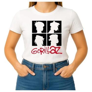 Imagem de Camiseta Camisa Adulto Feminina Masculina Algodão Banda GorillazZ Post