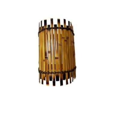 Imagem de Arandela Artesanal De Bambu 34cm - NC Caieiras, Marrom