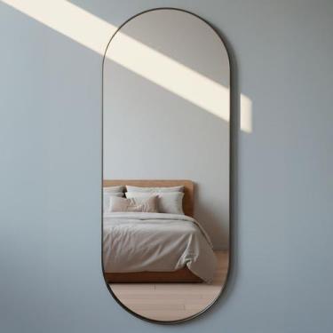 Imagem de Espelho Oval Orgânico 150x50cm Corpo Inteiro Corpo Inteiro - Rei dos V