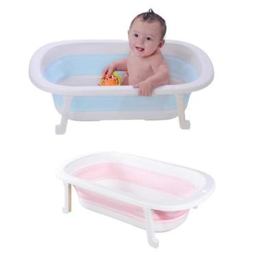 Imagem de BANHEIRA INFANTIL RETRATIL 33L FEMININO ROSA PIMPOLHO ROSA - - Azul Cl