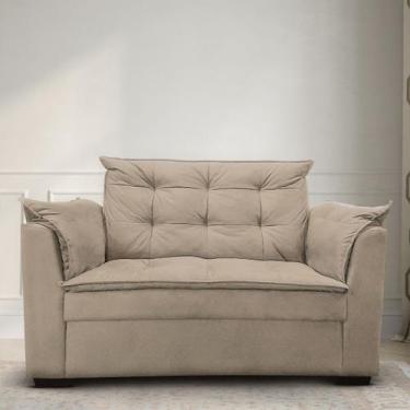 Imagem de Sofá 2 lugares Para Sala Moderno Confortável Amélia Suede Cor:Bege - I