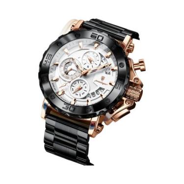 Imagem de Relógio De Quartzo Masculino Luxuoso À Prova d'Água Com Cronógrafo Lum
