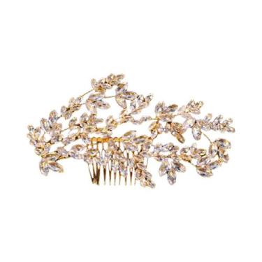 Imagem de Pente De Cabelo De Luxo Feminino Com Zircônia, Tiara De Casamento Barr
